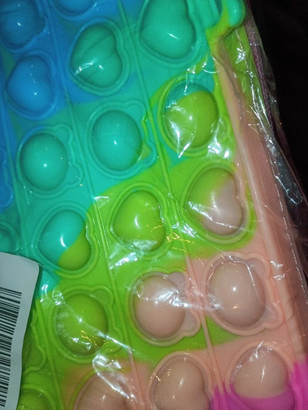 NEW Rainbow Heart Pop Fidget Silicone Tablet Case